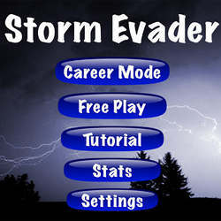 风暴躲避者应用程序的主屏幕。