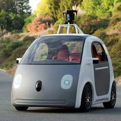 谷歌的无人驾驶汽车。