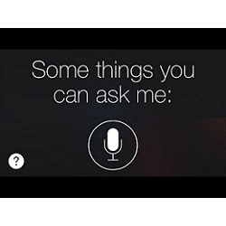 Siri屏幕界面:“你可以问我一些问题”