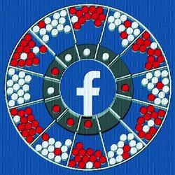 旋转轮的插图显示了Facebook关于内容的随机性。