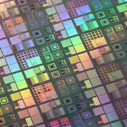日立公司制造的量子计算机芯片硅片。