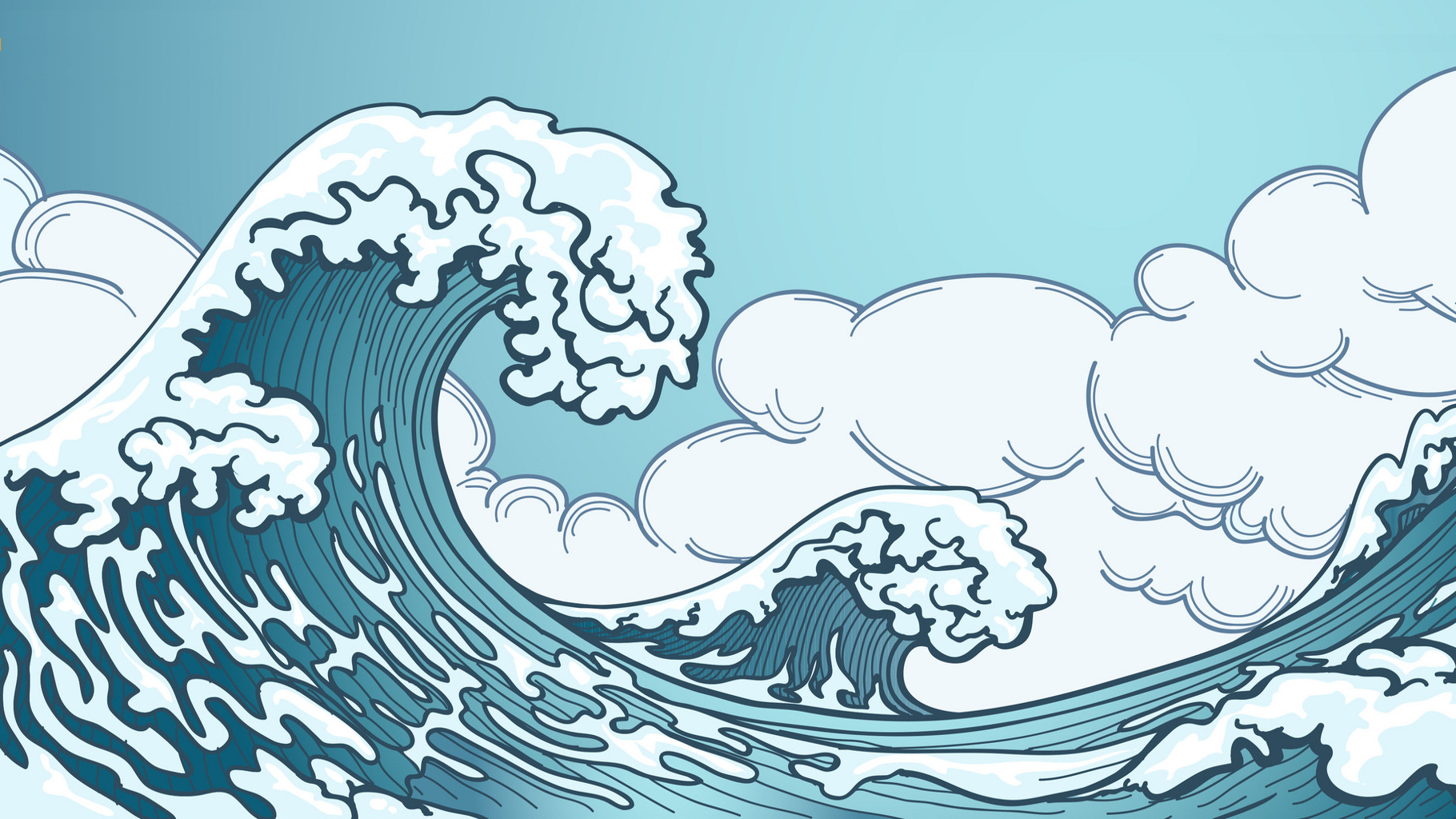 海风暴类似Hokusai大波
